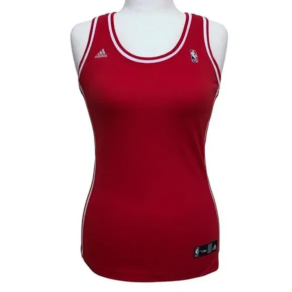 Adidas NWOT NBA Red and White Jersey Women M - Picture 1 of 11